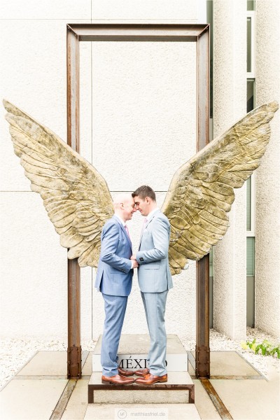 samesex gay marriage gaywedding berlin norwegian embassy mexico angel wings