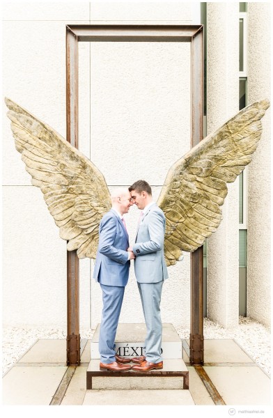 samesex gay marriage gaywedding berlin norwegian embassy mexico angel wings 1