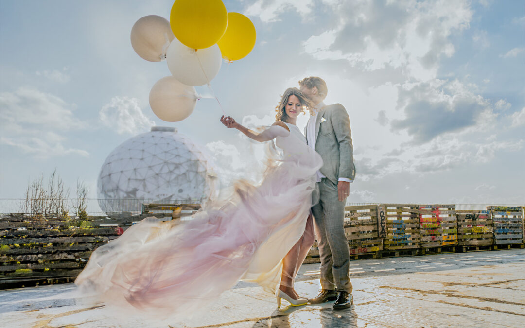 Hochzeit Teufelsberg neon