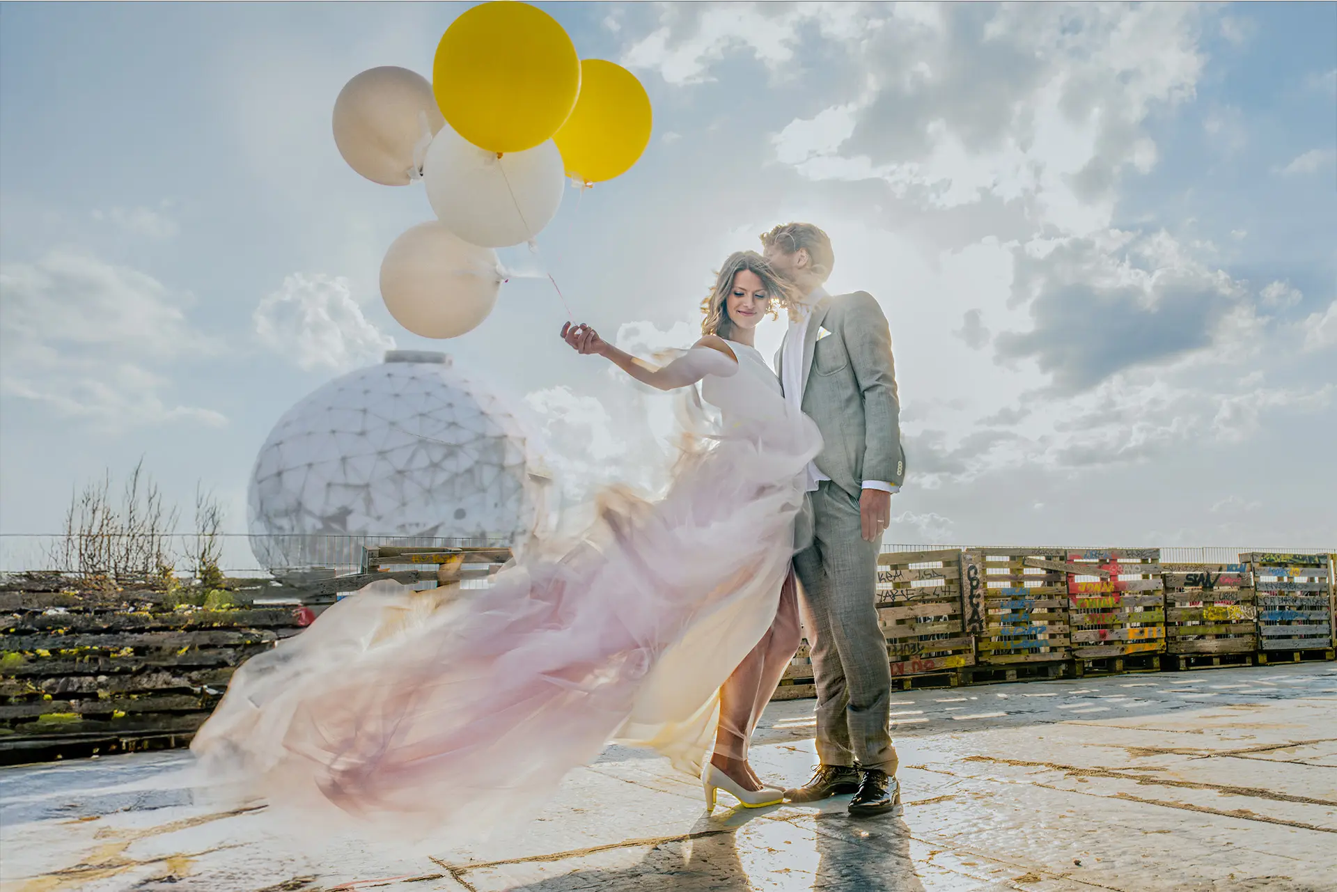 Hochzeit Teufelsberg neon
